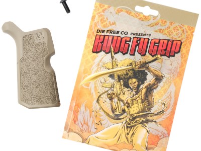 Die Free Co Llc KFGFDE Kung Fu Grip  Flat Dark Earth Nylon Fits AR15/M4/AR10/SR25