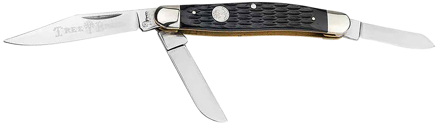 Boker 110856 Stockman Traditional Large Clip Point/Sheepsfoot/Spey Plain D2 Steel Blade Black Jigged Bone Handle