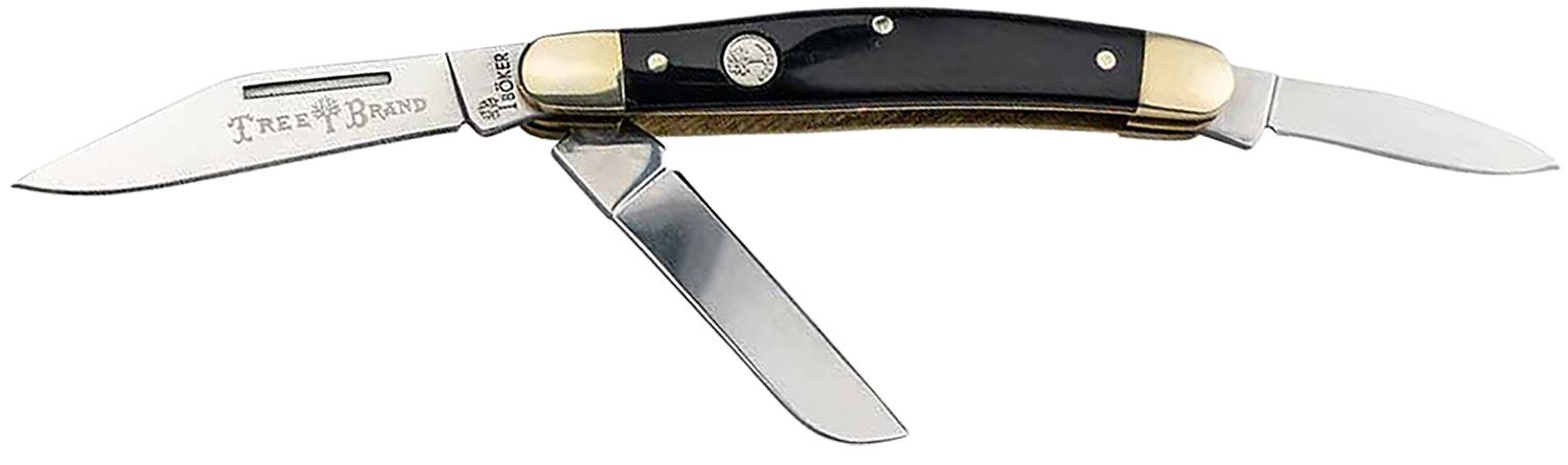 Boker 110857 Stockman Traditional Large Clip Point/Sheepsfoot/Spey Plain D2 Steel Blade Brown Jigged Bone Handle