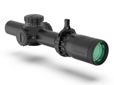 Swampfox Optics THK16241GF Tomahawk II  Black 1-6x 24mm 30mm Tube Bright Fiber Optic Green Reticle