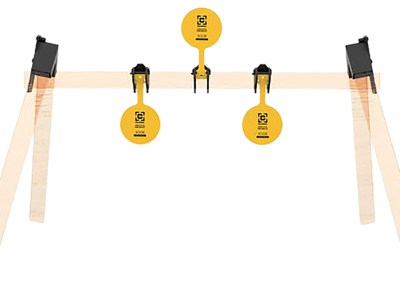 Caldwell 1215375 AR500 Plate Rack Kit 8″ Yellow Steel Hanging 3 Plates
