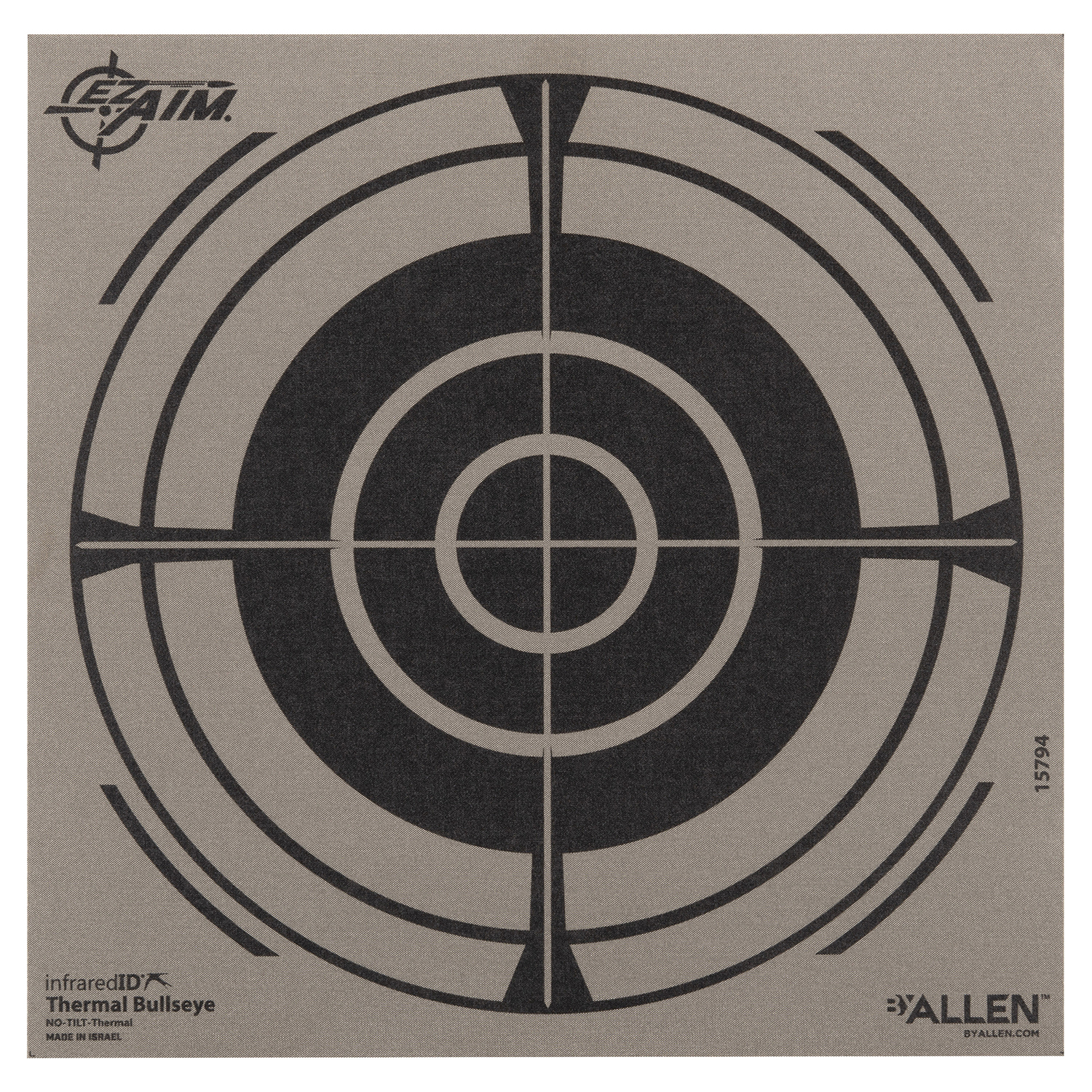 Allen 15794 Thermal Target  Bullseye Hanging Paper 8″ x 8″ Black/Gray