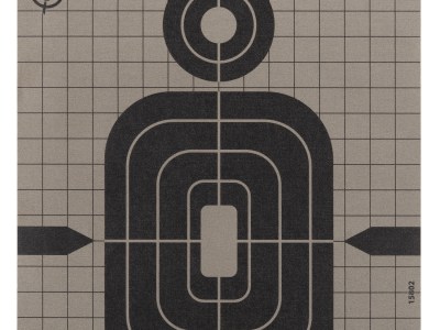 Allen 15802 Thermal Target  Silhouette Hanging Paper 8″ x 8″ Black/Gray