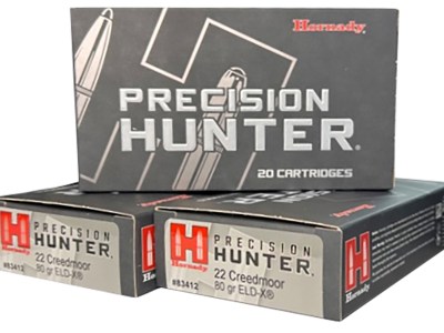 Hornady 83412 Precision Hunter  22 Creedmoor 80 gr ELD-X 20 Per Box/10 Cs