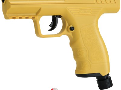 Beeman 6055 Projectile Launcher Yellow CO2 50 Cal, 8 Pepper Balls, 8 Steel Balls