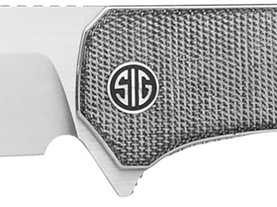 Sig Sauer Knives XI6SB Xiphos  3.40″ Folding Modified Tanto Plain Satin Nitro-V Blade, 4.20″ Salt & Pepper Micarta Handle