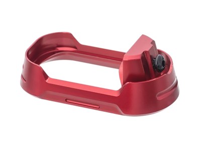 Tyrant CNC TDG19G34MWREDBLKSCRW  Magwell Fits Glock 19 Gen 3-4 Red Aluminum