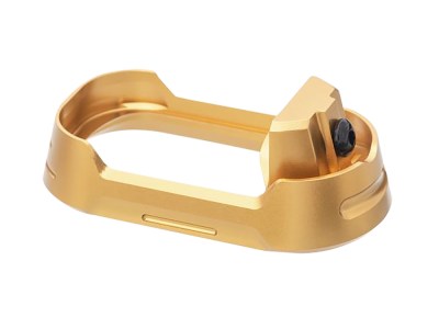 Tyrant CNC TDG19G34MWGLDBLKSRW  Magwell Fits Glock 19 Gen 3-4 Gold Aluminum