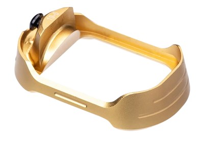 Tyrant CNC TDG19G5MWGOLDBLKSCREW  Magwell Fits Glock 19 Gen 5 Gold Aluminum