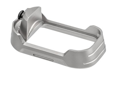 Tyrant CNC TDG17MWG3GREYBLACKSCRE  Magwell Fits Glock 17 Gen 3 Grey Aluminum