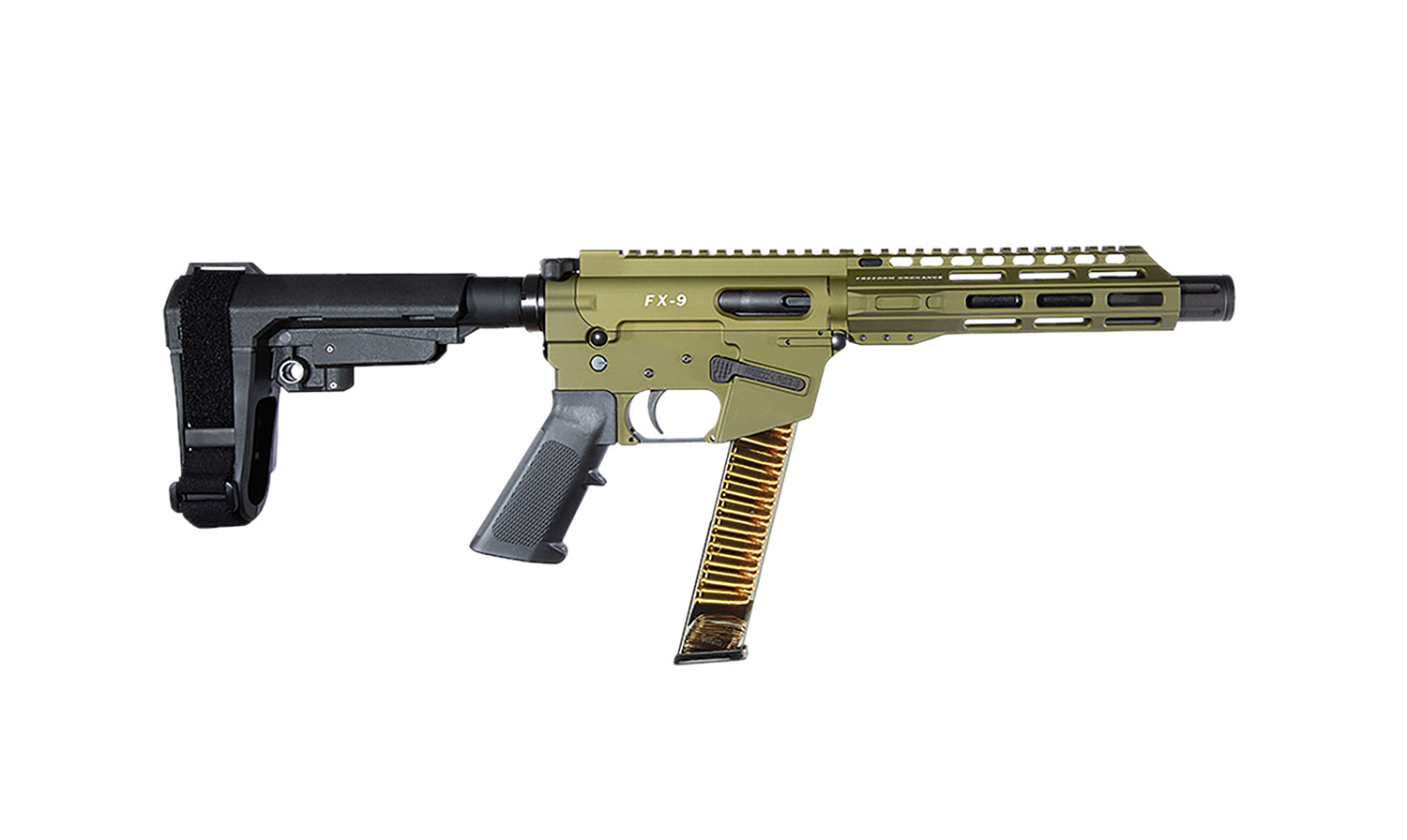 FREEDOM ORDNANCE FX9P8S-ODG FX9P  9mm Luger 31+1 8″ OD Green