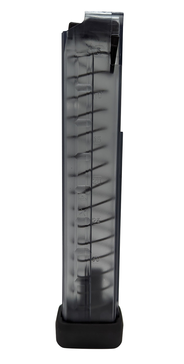 B&T Firearms BT30183N   30rd 9mm Luger Fits MP9/TP9/APC9/SPC9 Translucent Black Polymer w/Bumper