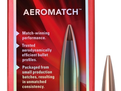 Hornady 24573 Aeromatch  6mm 105gr 100 Per Box/25 Case