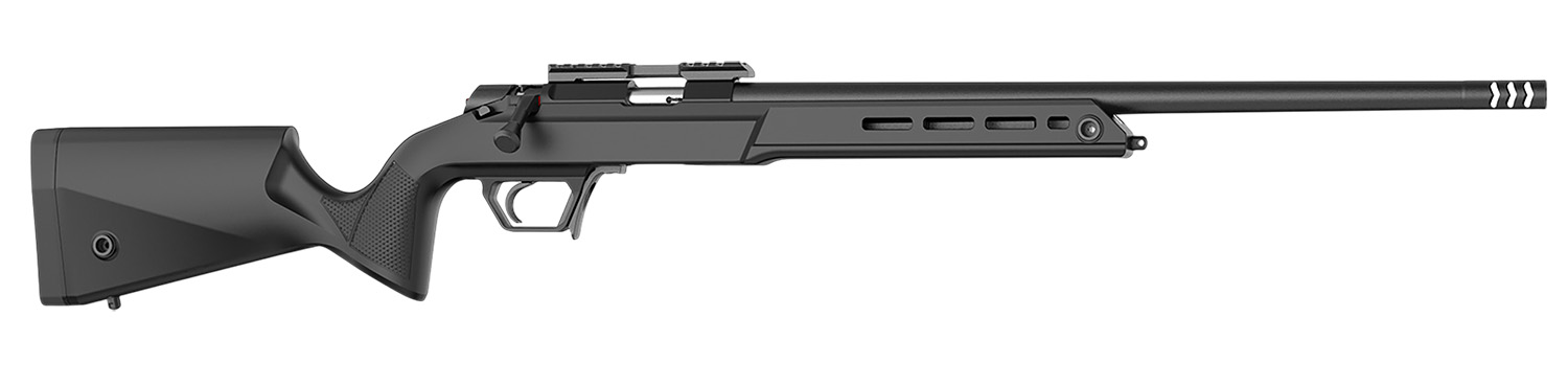 Retay USA ASD22-BLK-16 Asend Sporter 22 LR 10+1 16″ Black Heavy Barrel, Black Chrome Receiver w/Picatinny Rail, Black Fixed Synthetic Stock