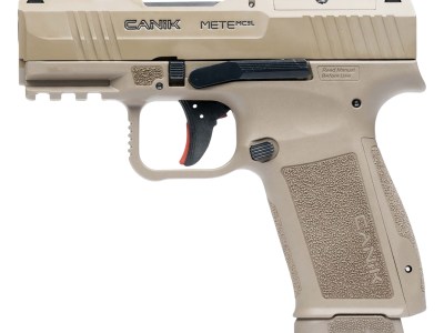 Canik HG7884CAD-N Mete MC9L *CA Compliant 9mm Luger 10+1 3.18″ Black Steel Barrel, Desert Cerakote Steel Serrated Slide, Flat Dark Earth Polymer Frame w/Picatinny Rail, Interchangeable Backstrap Grip