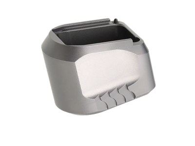 Tyrant CNC TDMPMAGEXFSGREY  Magazine Extension Fits S&W M&P 9/40 5rd Compatible w/ Full-Size M&P 1.0/2.0 frames Grey Aluminum