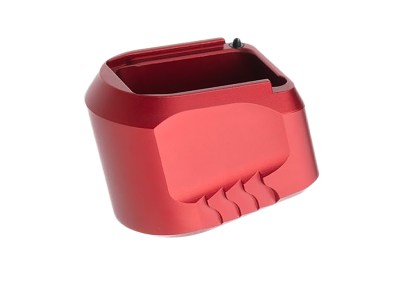 Tyrant CNC TDMPMAGEXFSRED  Magazine Extension Fits S&W M&P 9/40 5rd Compatible w/ Full-Size M&P 1.0/2.0 frames Red Aluminum