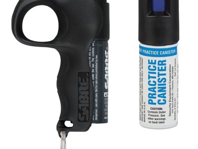 Sabre PBBKOCSTU04 Quick Grip Pepper Spray Range 12ft 0.54oz Black Canister