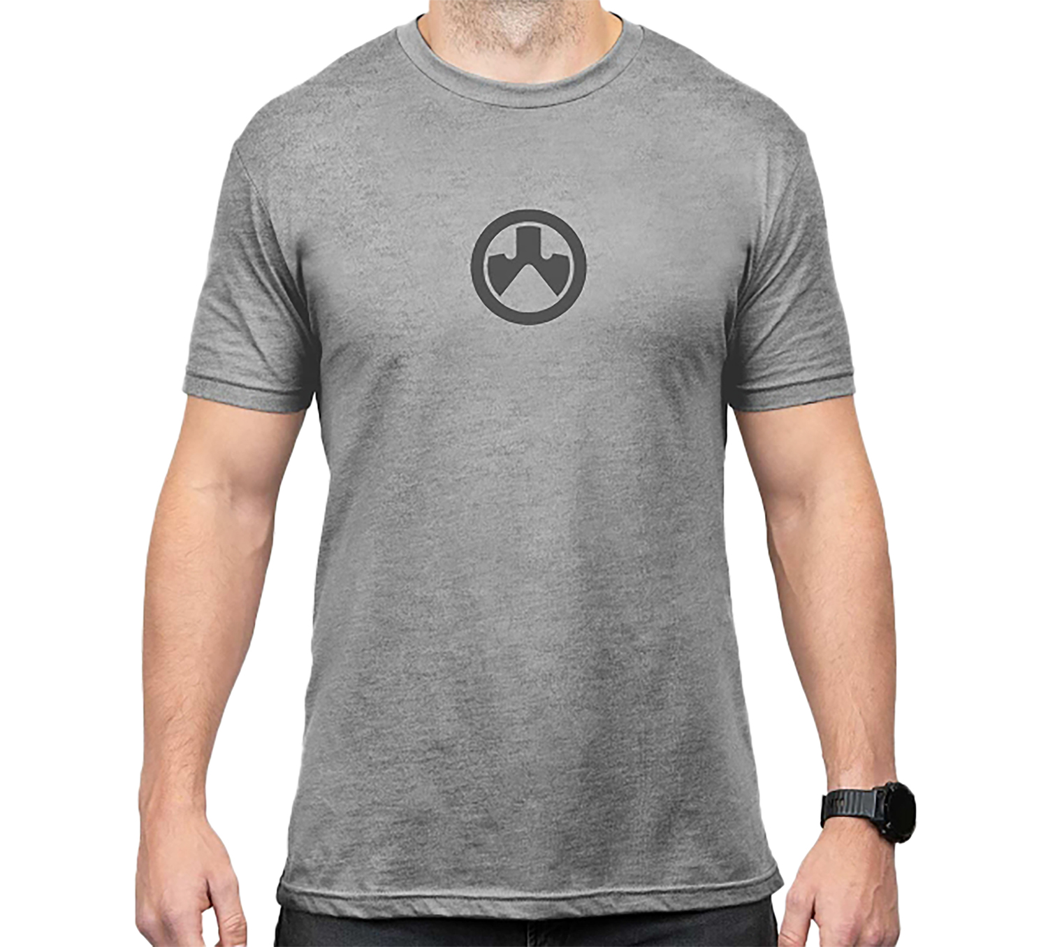 Magpul MAG1115-041-S Go Bang Parts  Stone Gray Heather Cotton/Polyester Short Sleeve Small
