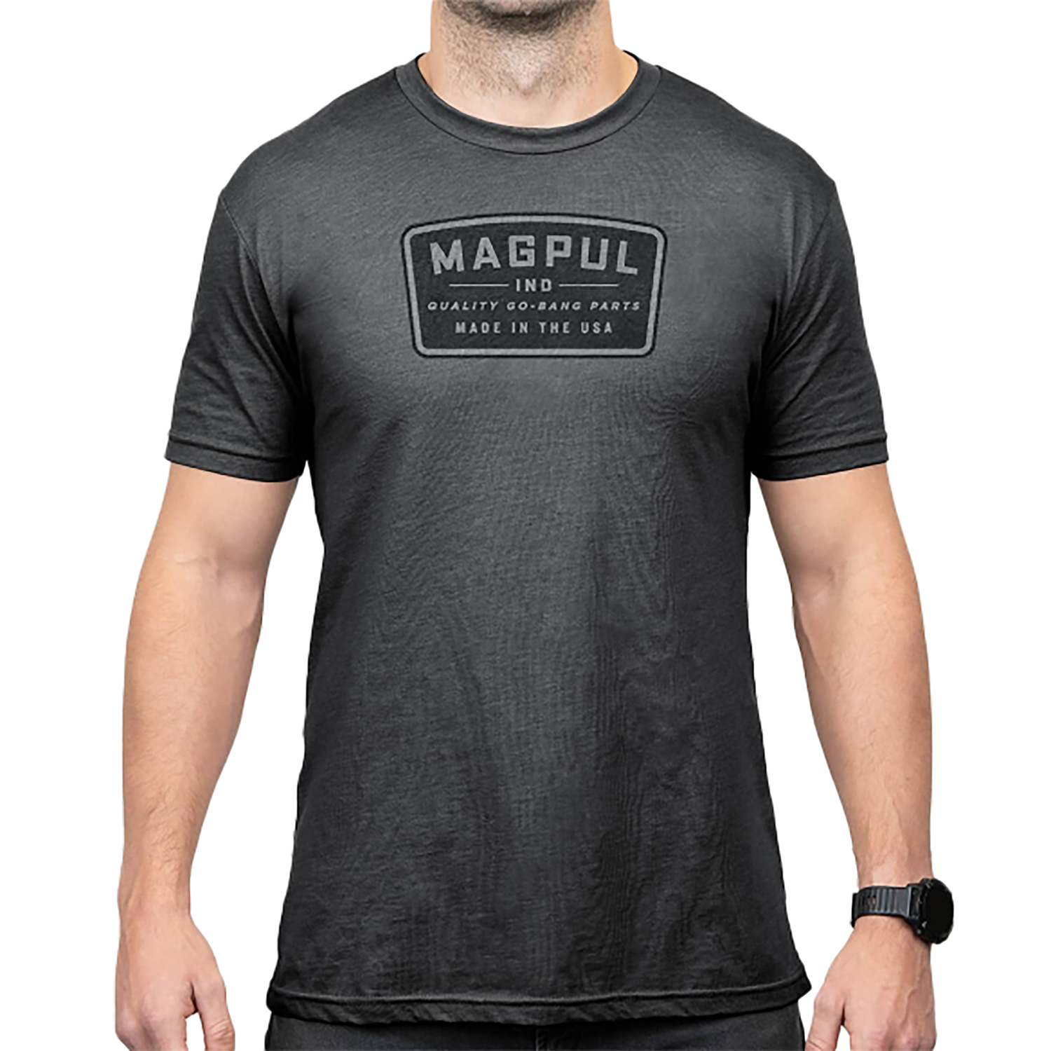 Magpul MAG1526-010-XL Go Bang Parts  Charcoal Gray Cotton/Polyester Short Sleeve XL