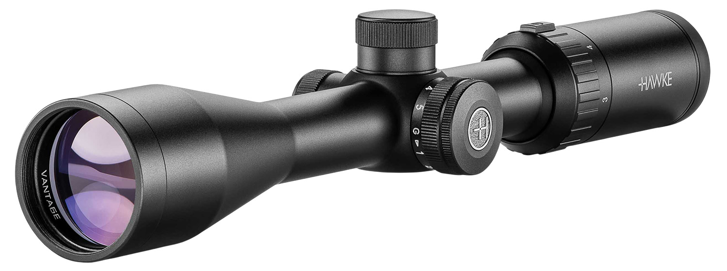 Hawke Sport Optics 14222 Vantage IR Riflescope Black 3-9x40mm 1″ Tube Illuminated Red/Green Rimfire 22LR HV Reticle