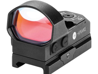 Hawke Sport Optics 12145 Reflex Sight  Black 1x34mm Illuminated Circle w/Red Dot Reticle Weaver Rail Mount