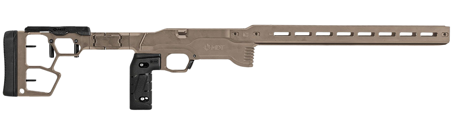 Mdt Sporting Goods Inc 116079FDE ACC Premier Gen2 Chassis Cerakote FDE Aluminum Fits Ruger American Rimfire 34.40″ OAL