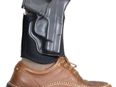 DeSantis Gunhide 014PC5ZZ0 Die Hard Rig  Ankle Black Leather Fits S&W Bodyguard 2.0 Right Hand