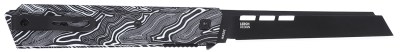 CRKT 3850W Zephyr 3.22″ Sheepsfoot Plain Black TiNi 14C28N Steel Blade, Marbled Black/White G10 Handle