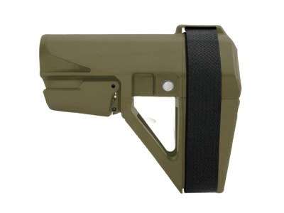 SB Tactical SBA5X07SB SBA5 Stabilizing Brace Ranger Green Polymer Adj 5 Position, 10.25″ OAL Includes Sling Strap