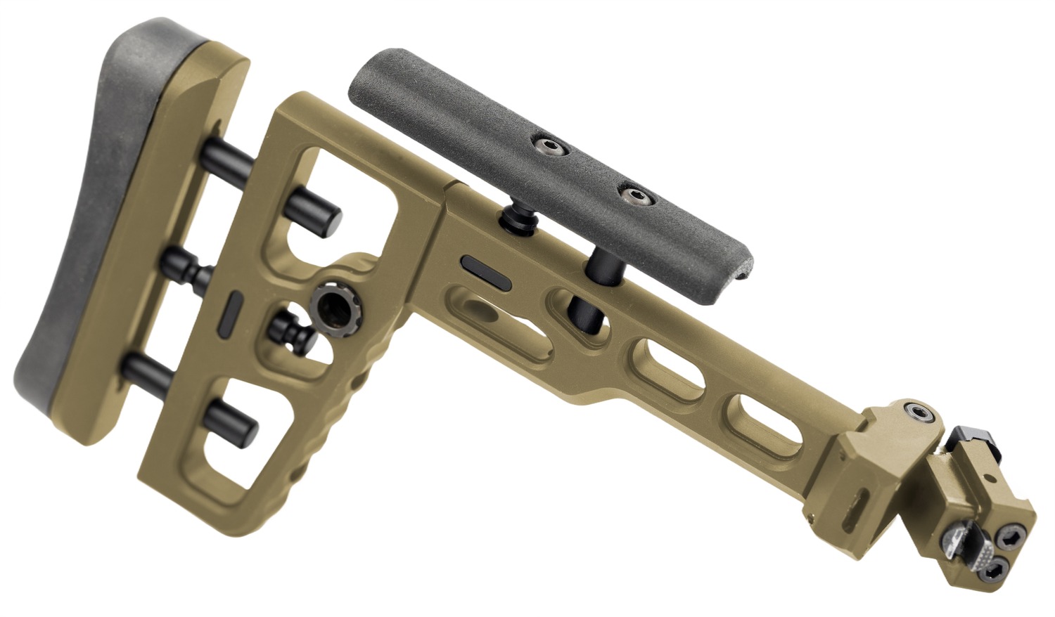 Samson 040617032 S.A.S. K Folding Stock Flat Dark Earth Anodized Aluminum