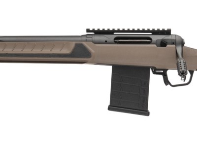 Savage Arms 32689 110 Core Tactical Full Size 308 Win 10+1 20″ Medium Heavy Fluted Barrel, Arca Rail Forend, Coyote Tan AccuStock w/AccuFit V2 Synthetic Stock, Left Hand