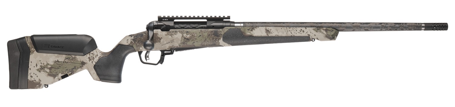 Savage Arms 32639 110 Core Predator Full Size 7mm-08 Rem 10+1 22″ Medium Heavy Fluted Barrel, Arca Rail Forend, Hunter Green AccuStock w/AccuFit V2 Synthetic Stock, Left Hand