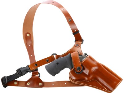 Galco GA170 Great Alaskan Chest Holster Fits Chest Up To 54″ Tan Leather Shoulder/Torso Strap Fits S&W X Frame 500 4″ Right Hand