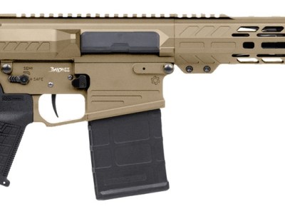 CMMG 33A030C-CT Banshee MK3 8.6 Blackout 20+1 12.50″ Black Nitride Threaded Barrel, Coyote Tan Cerakote Aluminum Receiver w/Picatinny Rail, M-LOK Handguard, Black Polymer 6 Position Rip Brace, CMMG Ze