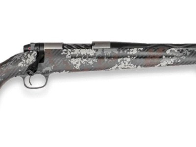 Weatherby MBP01N65RWR3B Mark V Capra 6.5 Wthby RPM 2+1 21″ Graphite Black Cerakote Fluted Threaded Barrel Titanium Receiver Drilled & Tapped Receiver Exposed Carbon w/Gray, White & Rust Sponge Accents