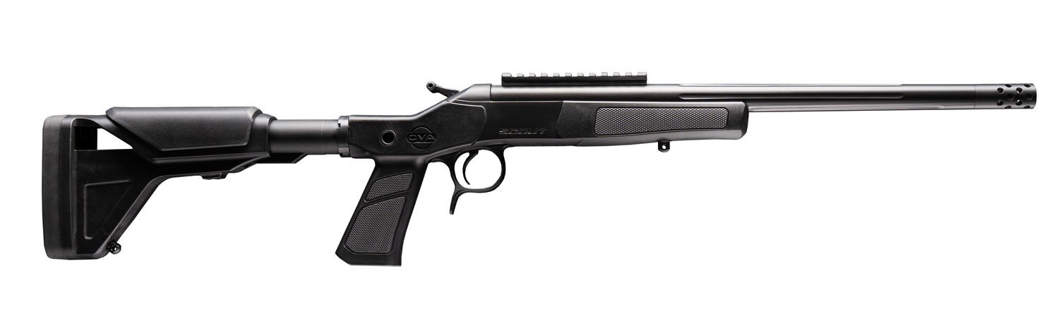 CVA CR4437XP Cascade XP-SB SBR 308 Win 1rd 16.50″ Matte Stainless Steel Fluted Threaded Barrel & Receiver w/Picatinny Rail, Graphite Black Adj Buffer Tube Synthetic Stock, Black Grip