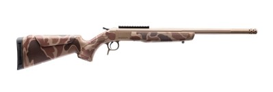 CVA CR4442DC Cascade Takedown 45-70 Gov 1rd 20″ Flat Dark Earth Cerakote Stainless Steel Threaded Barrel & Receiver w/Picatinny Rail, Duck Camo Synthetic Stock