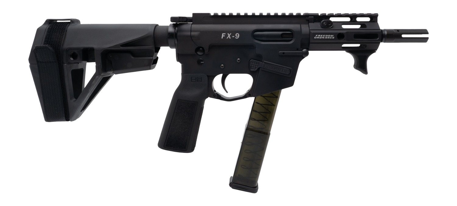 FREEDOM ORDNANCE FX9P4E-BLK   9MM 4″   SBA5 BRACE