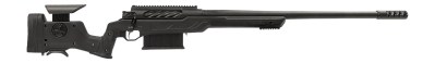 Cadex Inc CDXBMGQUA5029HI20I1J5N BMG Quake  50 BMG 3+1 29″ Black DLC Match Grade Threaded Barrel, Black Cerakote Receiver w/Picatinny Rail, Adj Cheek Piece & LOP Black Polymer Stock