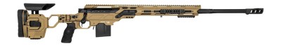 Cadex Inc CDX33LITE33827BR30I2D3 CDX-33 Lite 338 Lapua Mag 5+1 27″ Black DLC Fluted Threaded Barrel, Hybrid Tan Cerakote Receiver w/Picatinny Rail, M-LOK Handguard, Adjustable Folding Hybrid Tan Butts
