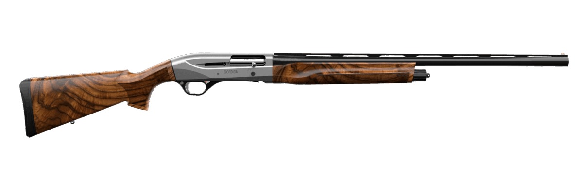 Retay USA GORGRYCON26 Gordion Upland 12 Gauge Semi-Auto 3″ 4+1 26″ Black Vent Rib Barrel, Gray Con Aluminum Alloy Receiver, Adj Shim Walnut Stock