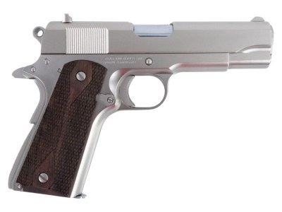 Tisas Arms 10100115 1911 A1 Tank Commander 45 ACP 7+1 4.25″ Stainless Steel Barrel, Nickel Carbon Steel Serrated Slide & Frame w/Beavertail, Walnut Grip