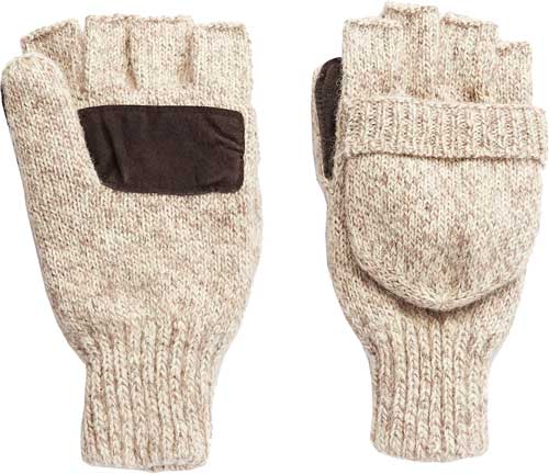 HOT SHOT BASICS RAGG WOOL POP- – TOP MITTEN INSULATED OATMEAL