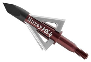 MUZZY BROADHEAD MX4 4-BLADE – 100GR 1 1/8″ CUT 3PK
