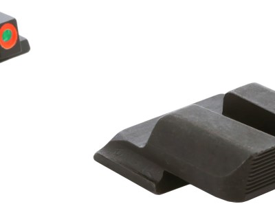 AmeriGlo SW433B Protector Sight Set for Smith & Wesson M&P  Green Tritium Orange Outline Front Sight-Black Serrated Rear Sight