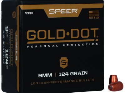 Speer 3998 Gold Dot Personal Protection 9mm 124gr Hollow Point 100 Per Box/5 Case