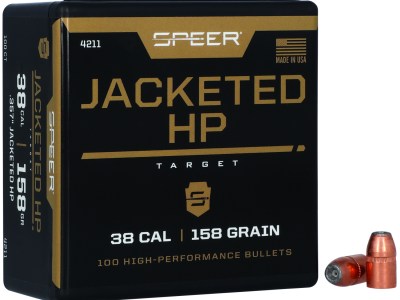 Speer 4211 Handgun  38Cal 158gr Jacketed Hollow Point 100 Per Box/5 Case