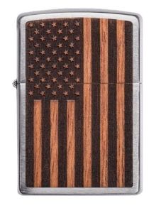 ZIPPO WINDPROOF LIGHTER – WOODCHUCK AMERICAN FLAG