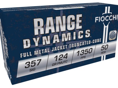 Fiocchi 357SIGAP Range Dynamics  357Sig 124gr Full Metal Jacket 50 Per Box/20 Case